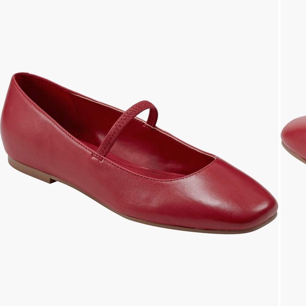 Marc Fisher Red Mary Jane Ballet Flats size 8